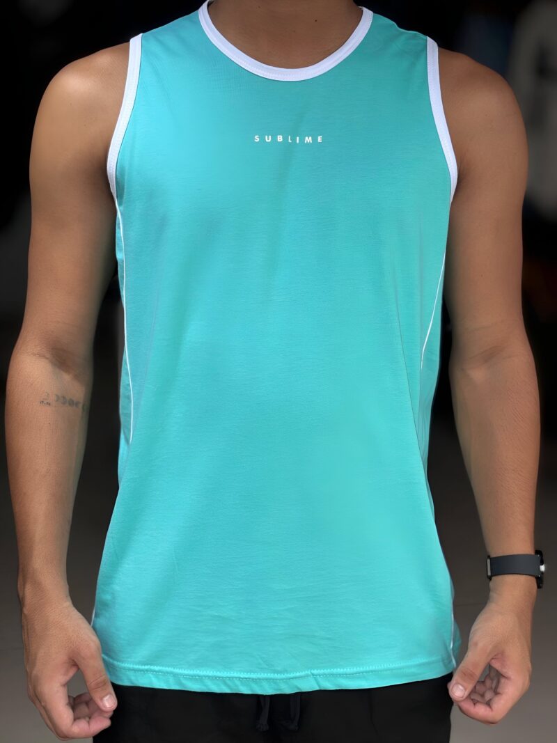 CAMISETA REGATA FAIXA LATERAL - VERDE