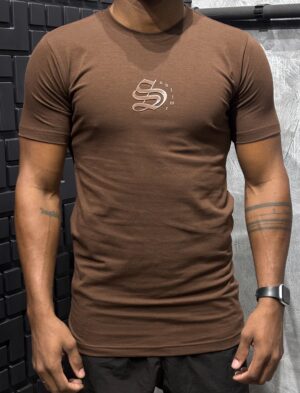 CAMISA JOGADOR - ALTO RELEVO TOM SOBRE TOM MARROM